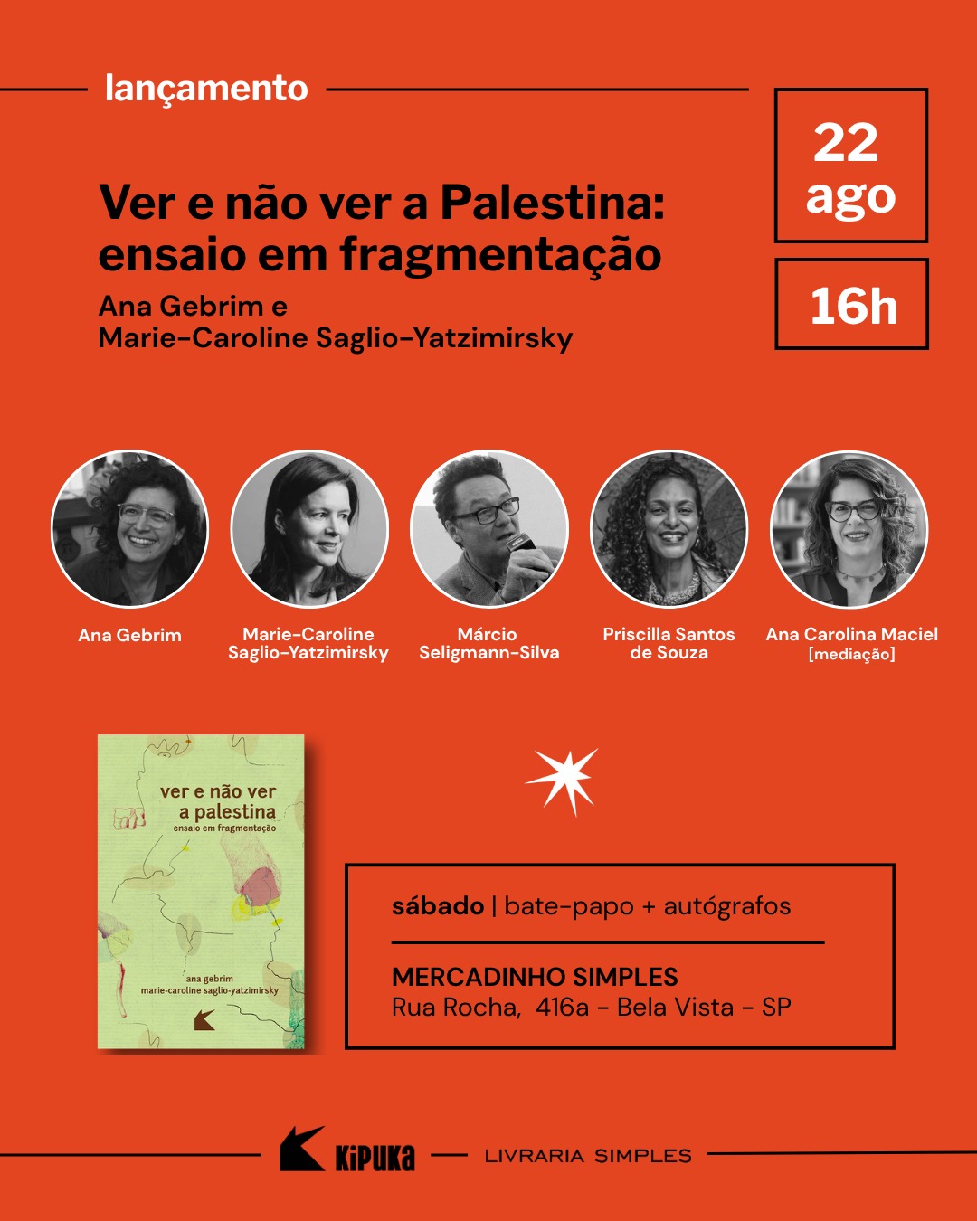 Livro “Ver e não ver a Palestina” será lançado em 22 de agosto, em São Paulo