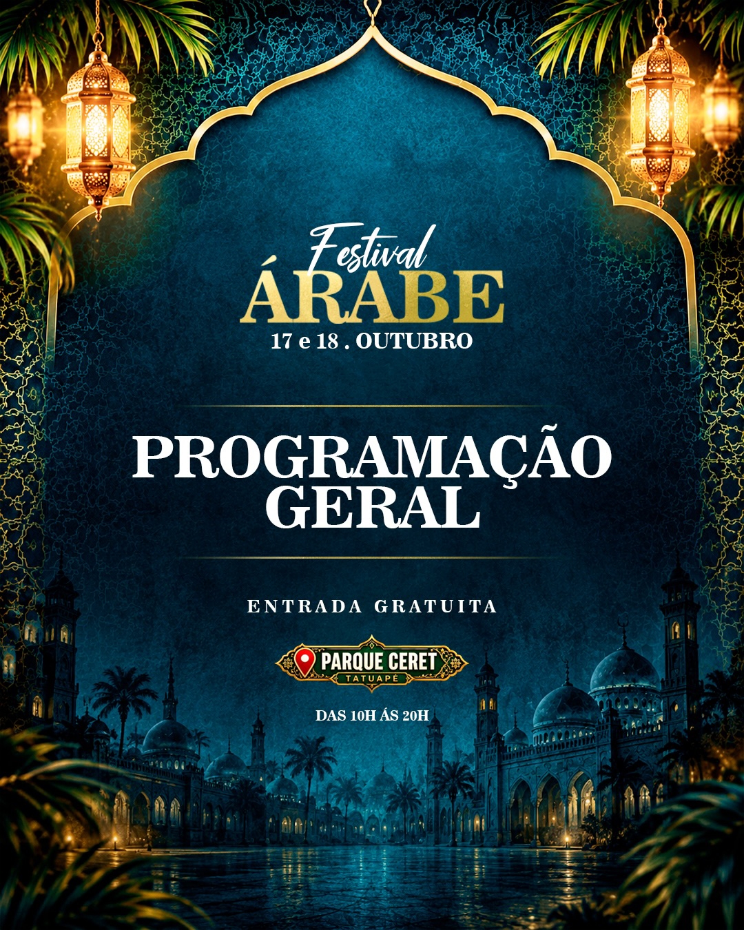 1º Festival de Comida Árabe acontece no Parque CERET, em São Paulo